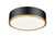 Z-Lite Bradley LED Flush Mount in Matte Black + Modern Gold - 1018F16-MB-MGLD-LED