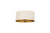 Z-Lite Arlo Two Light Flush Mount in Matte White + Rubbed Brass - 2303F2-MW-RB