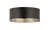 Z-Lite Arlo Three Light Flush Mount in Matte Black + Chrome - 2303F3-MB-CH