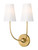 Z-Lite Shannon Two Light Wall Sconce in Rubbed Brass - 3040-2S-RB