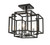 Z-Lite Titania Four Light Semi Flush Mount in Black + Chrome - 454SF-BK-CH