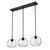 Z-Lite Chloe Three Light Linear Chandelier in Matte Black - 490P10-3L-MB