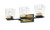 Z-Lite Bleeker Street Three Light Vanity in Matte Black + Olde Brass - 475-3V-MB-OBR Z-Lite Bleeker Street Three Light Vanity in Matte Black + Olde Brass - 475-3V-MB-OBR