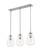 Z-Lite Ayra Three Light Linear Chandelier in Brushed Nickel - 488P8-3L-BN