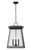 Z-Lite Broughton Four Light Outdoor Chain Mount Ceiling Fixture in Black - 521CHXL-BK
