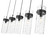 Z-Lite Fontaine Five Light Linear Chandelier in Matte Black - 7002P5-5L-MB