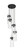 Z-Lite Fontaine Five Light Chandelier in Matte Black - 7002P5-5R-MB