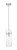 Z-Lite Fontaine One Light Pendant in Brushed Nickel - 7002P5-ROD-BN