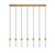 Z-Lite Beau Seven Light Linear Chandelier in Rubbed Brass - 740P-7L-RB