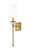 Z-Lite Mia One Light Wall Sconce in Rubbed Brass - 805-1S-RB-WH