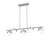 Z-Lite Realm Sphere Five Light Linear Chandelier in Brushed Nickel - 7517-5L-BN