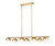 Z-Lite Realm Sphere Seven Light Linear Chandelier in Modern Gold - 7517-7L-MGLD