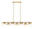 Z-Lite Realm Sphere Seven Light Linear Chandelier in Modern Gold - 7517-7L-MGLD