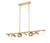Z-Lite Realm Sphere Seven Light Linear Chandelier in Modern Gold - 7517-7L-MGLD