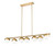Z-Lite Realm Sphere Seven Light Linear Chandelier in Modern Gold - 7517-7L-MGLD