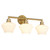 Quorum Cassini Three Light Vanity in Aged Brass - 5221-3-80