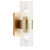 Quorum 5828 Clear Fluted Wall Mounts Two Light Wall Mount in Aged Brass - 5826-2-80