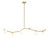 Avenue Lighting Hampton LED Chandelier in Brushed Brass With White Glass - HF4808-WHT