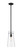 Z-Lite Kira One Light Pendant in Matte Black - 7508P-ROD-MB