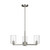Visual Comfort Studio Fullton Three Light Chandelier in Brushed Nickel - 3164203C-962