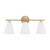 Capital Lighting Charlie Three Light Vanity in Matte Brass and White - AA1039RE Capital Lighting Charlie Three Light Vanity in Matte Brass and White - AA1039RE