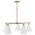 Capital Lighting Charlie Five Light Chandelier in Matte Brass and White - AA1040RE Capital Lighting Charlie Five Light Chandelier in Matte Brass and White - AA1040RE