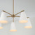 Capital Lighting Charlie Five Light Chandelier in Matte Brass and White - AA1040RE Capital Lighting Charlie Five Light Chandelier in Matte Brass and White - AA1040RE