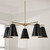 Capital Lighting Charlie Five Light Chandelier in Matte Brass and Black - AA1040RK Capital Lighting Charlie Five Light Chandelier in Matte Brass and Black - AA1040RK