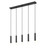 Z-Lite Stari Five Light Linear Chandelier in Matte Black - 1956P-5L-MB