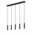 Z-Lite Stari Five Light Linear Chandelier in Matte Black - 1956P-5L-MB