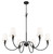 Z-Lite Claudelle Six Light Chandelier in Matte Black - 4014-46MB