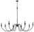 Z-Lite Claudelle Eight Light Chandelier in Matte Black - 4014-65MB