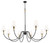 Z-Lite Claudelle Eight Light Chandelier in Matte Black + Modern Gold - 4014-65MB-MGLD