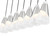 Z-Lite Aimie Seven Light Linear Chandelier in Brushed Nickel - 828P6-7L-BN