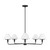 Generation Lighting Mendota Five Light Chandelier in Midnight Black - GLC1235MBK