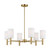 Visual Comfort Studio Manor Six Light Chandelier in Satin Brass - DJC1146SB Visual Comfort Studio Manor Six Light Chandelier in Satin Brass - DJC1146SB