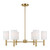 Visual Comfort Studio Manor Six Light Chandelier in Satin Brass - DJC1146SB Visual Comfort Studio Manor Six Light Chandelier in Satin Brass - DJC1146SB