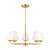 Visual Comfort Studio Albion Five Light Chandelier in Satin Brass - DJC1175SB