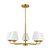 Visual Comfort Studio Albion Five Light Chandelier in Satin Brass - DJC1175SB