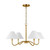 Visual Comfort Studio Eldon Four Light Chandelier in Satin Brass - DJC1194SB Visual Comfort Studio Eldon Four Light Chandelier in Satin Brass - DJC1194SB