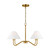 Visual Comfort Studio Eldon Four Light Chandelier in Satin Brass - DJC1194SB Visual Comfort Studio Eldon Four Light Chandelier in Satin Brass - DJC1194SB