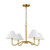 Visual Comfort Studio Eldon Four Light Chandelier in Satin Brass - DJC1194SB Visual Comfort Studio Eldon Four Light Chandelier in Satin Brass - DJC1194SB