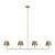 Visual Comfort Studio Ender Four Light Linear Chandelier in Satin Brass - DJC1274SB