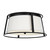 Visual Comfort Studio Cortes Two Light Flush Mount in Midnight Black - DJF1002MBK
