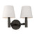 Visual Comfort Studio Grayson Two Light Wall Sconce in Aged Iron - LW1152AI