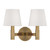 Visual Comfort Studio Grayson Two Light Wall Sconce in Time Worn Brass - LW1152TWB