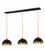 Z-Lite Landry Three Light Pendant in Matte Black + Rubbed Brass - 1004P14-3L-MB-RB