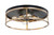 Justice Designs Four Light Flush-Mount in Matte Black Canopy w/ Brass - NSH-4487-MBBR