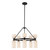 Alora Nelly Ten Light Chandelier in Matte Black/Glossy Ribbed Opal Glass - CH442626MBGR