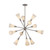 Alora Cosmo 12 Light Chandelier in Brushed Nickel/Glossy Ribbed Opal Glass - CH462039BNGR